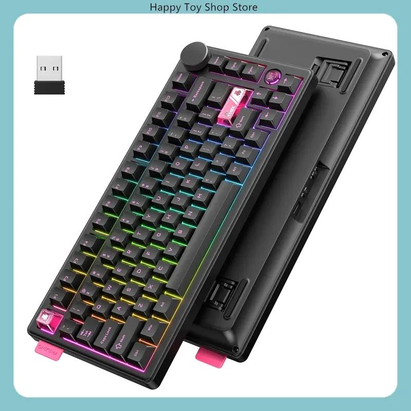 Onikuma MT706 RGB 기계식 키보드 무선 2.4G 블루투스 유선 E-스포츠 게임용 키보드 컴퓨터용 3가지 모드