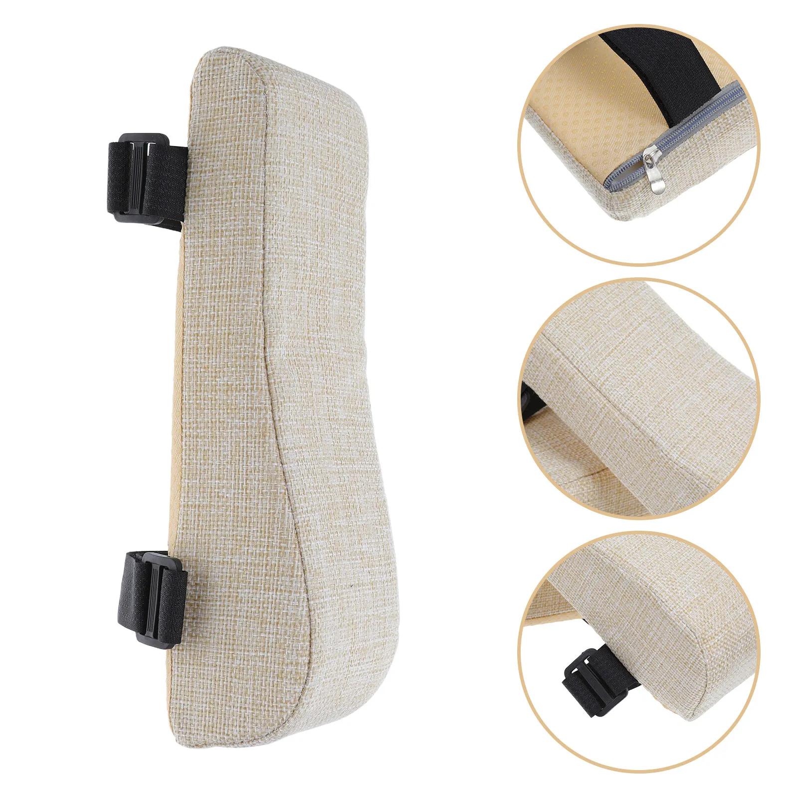 2Pcs 게임 의자 팔걸이 패드 부드러운 스폰지 쿠션 사무실 의자 인체 공학적 세척 가능 조절 가능 지원 교체 팔걸이